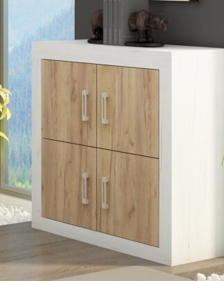 VERIN/01, komoda, craft bílý/craft zlatý