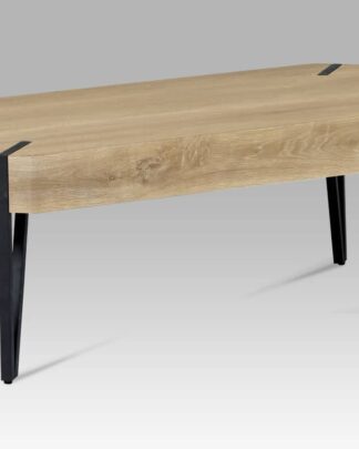 Konferenční stolek AHG-241 OAK2, dub bělený/černý mat