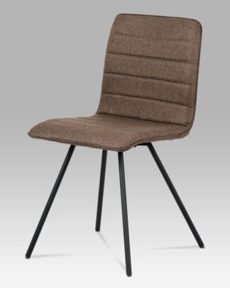 Jídelní židle CT-111 BR2, hnědá látka/černý mat