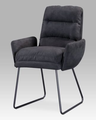 Jídelní židle DCH-256 GREY3, šedá látka/kov šedý