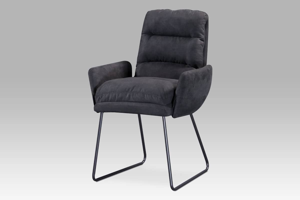 Jídelní židle DCH-256 GREY3, šedá látka/kov šedý
