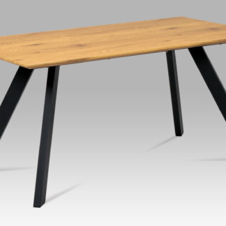 Jídelní stůl 160x90 cm HT-712 OAK, dub/kov