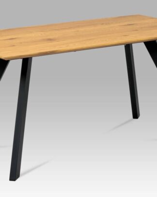 Jídelní stůl 160x90 cm HT-712 OAK, dub/kov