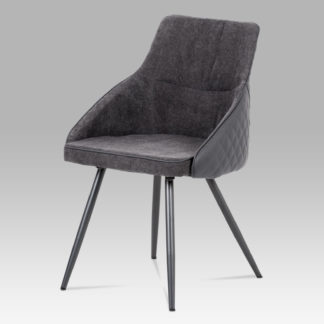 Jídelní židle  DCH-202 GREY2, šedá látka+ekokůže/kov šedá