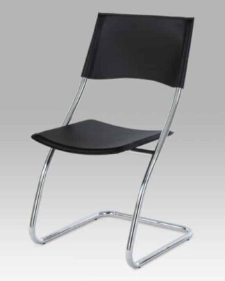 Židle chrom / černá koženka B161 BK Autronic