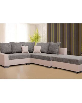 Rohová sedací souprava, P, alova béžová + šenil Berlin melír, IDA NEW 0000149748 Tempo Kondela