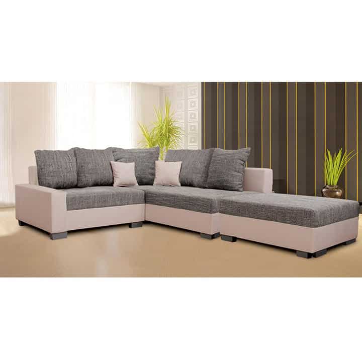 Rohová sedací souprava, P, alova béžová + šenil Berlin melír, IDA NEW 0000149748 Tempo Kondela