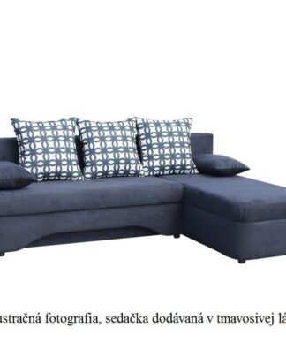 Sedací souprava, rohová, rozkládací, úložný prostor, látka tmavěšedá, POLARIS NEW 0000146371 Tempo Kondela
