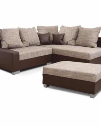Rohová sedací souprava, L, alova hnědá + látka Berlin hnědá, IDA NEW 0000149747 Tempo Kondela
