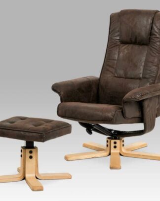 TV křeslo s taburetem TV-5010 BR3 hnědá Autronic