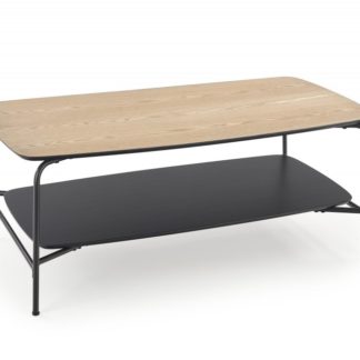 Konferenční stolek GENUA LAW2 110x60 cm jasan / černá Halmar