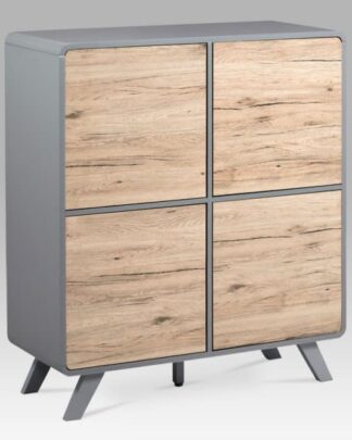 Komoda ASL-651 OAK šedá / dub Autronic