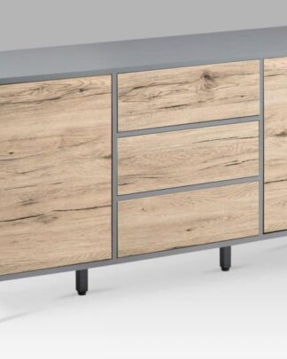 Komoda ASL-652 OAK šedá / dub Autronic