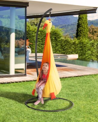Závěsné křeslo TOLO žlutá / oranžová Tempo Kondela