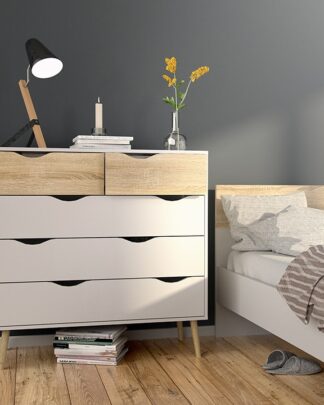 Komoda OSLO 75456, dub sonoma / bílá Tempo Kondela