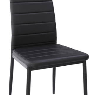 Jídelní židle Zita, černá ekokůže