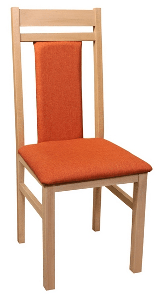 Jídelní židle Michaela, dub/oranžová