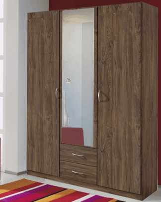 Šatní skříň Case, 136 cm, dub stirling