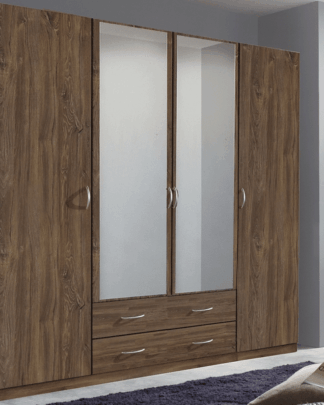Šatní skříň Case, 181 cm, dub stirling