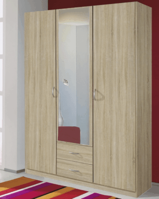 Šatní skříň Case, 136 cm, dub sonoma