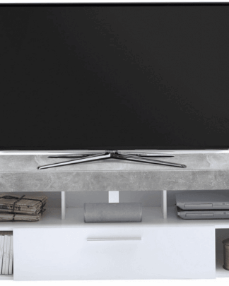 TV stolek Vibio 1, beton/bílá