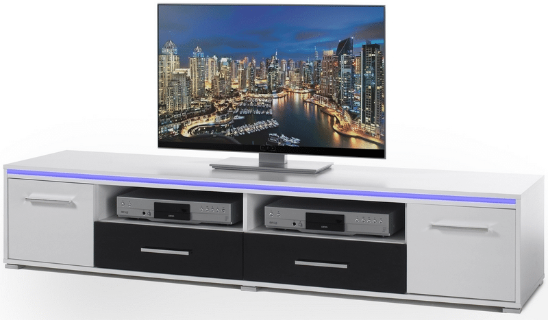 Široká TV skříňka Blue Line 4, s osvětlením