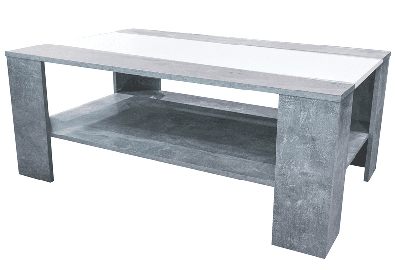 Konferenční stolek AS-56, beton/bílá