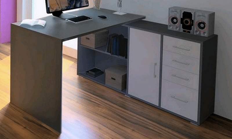 Rohový psací stůl Lift AS69