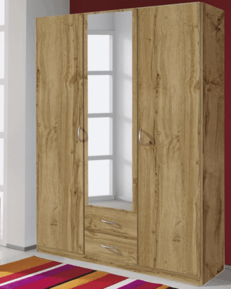 Šatní skříň Case, 136 cm, dub wotan