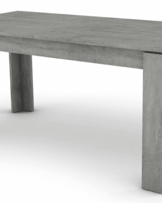 Jídelní stůl Inter 160x80 cm, šedý beton, rozkládací