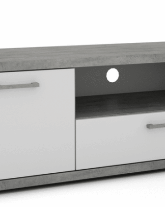 TV komoda Nova RTV 120, beton/bílá