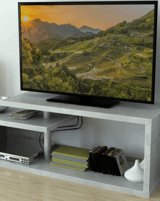 Konferenční stolek/TV stolek/regál AS-54, šedý beton