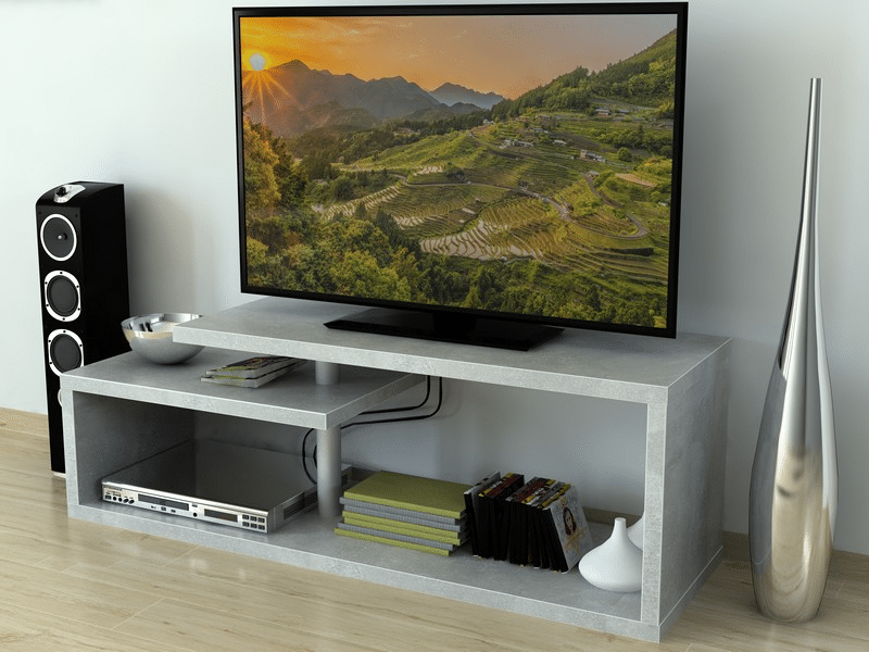 Konferenční stolek/TV stolek/regál AS-54, šedý beton