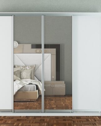 Skříň s posuvnými dveřmi MAGNA 280 cm, bílá