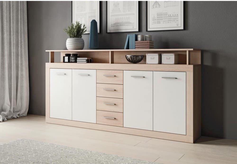 Komoda Lunetic xxl sonoma/bílá - FALCO