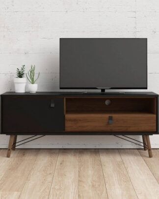 TV stolek RY 86007 černý mat/ořech - TVI
