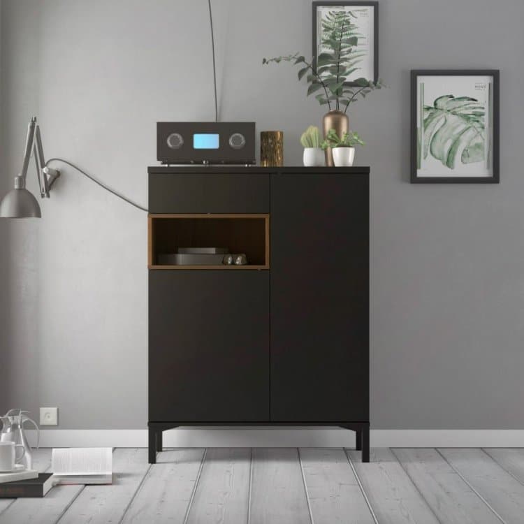 Komoda Roomers 92173 černá/ořech - TVI