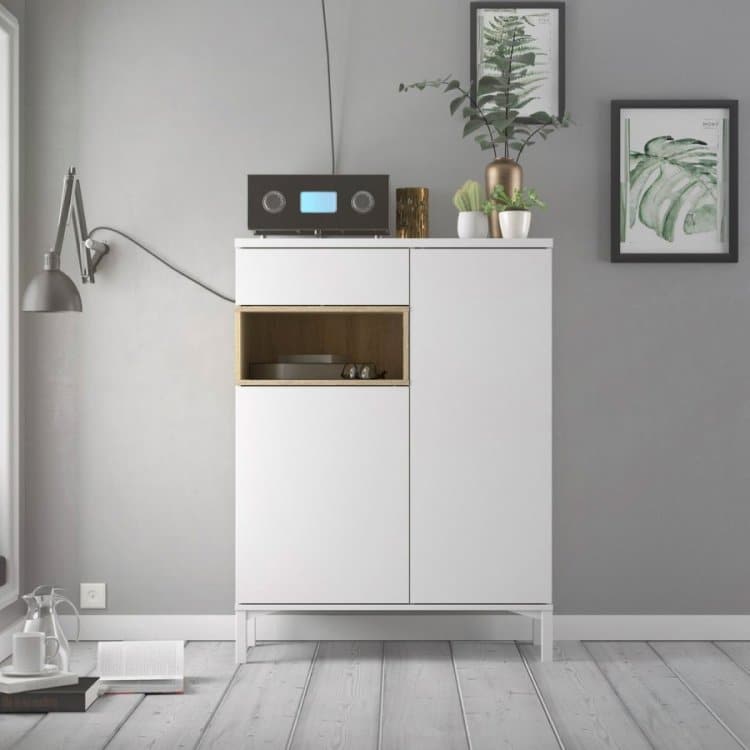 Komoda Roomers 92173 bílá/dub sonoma - TVI