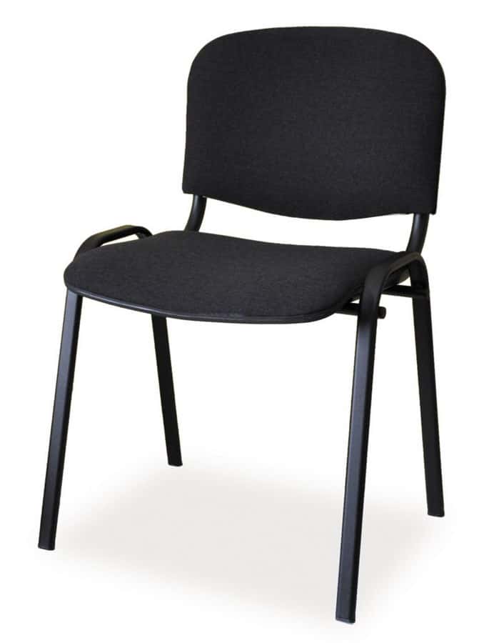 Čalouněná židle ISO, černá/černá