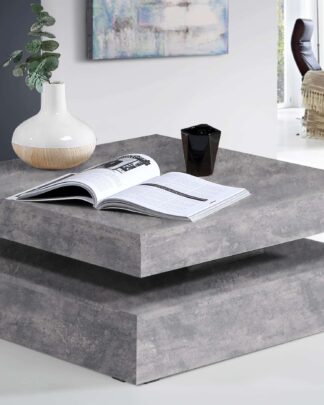 Konferenční stolek COFFEE TABLE, světle šedý beton