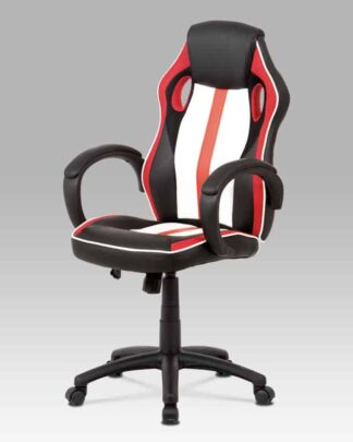 Kancelářská židle KA-V505 RED, červená/černá/bílá
