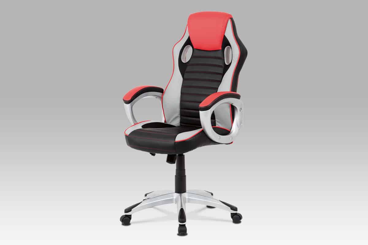 Kancelářská židle KA-V507 RED, červená/černá