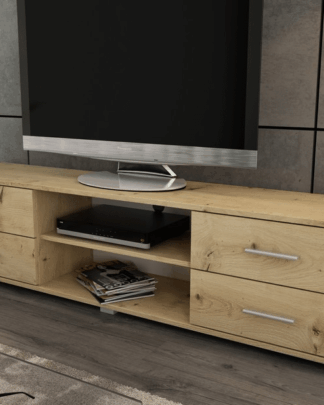 Široký TV stolek Oskar TV, dub artisan, šířka 180 cm