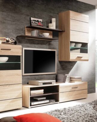 COMBINO, obývací stěna CMBM12B, dub sonoma/wenge DOPRODEJ