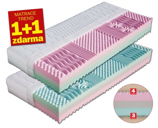 Matrace Leona 1+1 zdarma + 2 x polštář Lukáš zdarma Dřevočal 90 x 200 cm Lyocell