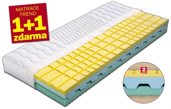 Dřevočal Havana Matrac 1 + 1 zadarmo z bio peny + 2 x vankúš Lukáš zadarmo 90 x 200 cm Lyocell
