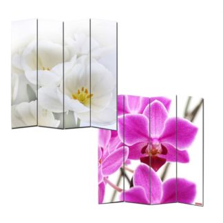 Designový paravan WH orchidei 160x180 cm (4-dílný)