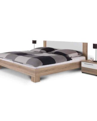 Postel 180x200 MARTINA se 2 nočními stolky Tempo Kondela Dub sonoma / bílá