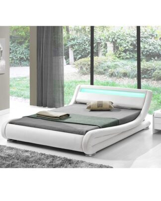 Postel FILIDA bílá s LED osvětlením Tempo Kondela 180 x 200 cm