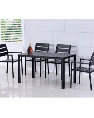 Jídelní set 1 + 4, černá, GURDUK 0000194557 Tempo Kondela